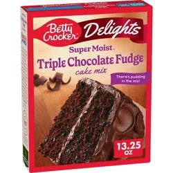 Betty Crocker Triple Chocolate Fudge Super Moist Cake Mix - 13.25oz