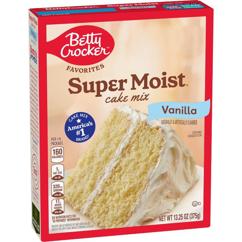 slide 1 of 7, Betty Crocker Vanilla Super Moist Cake Mix - 13.25oz, 13.25 oz