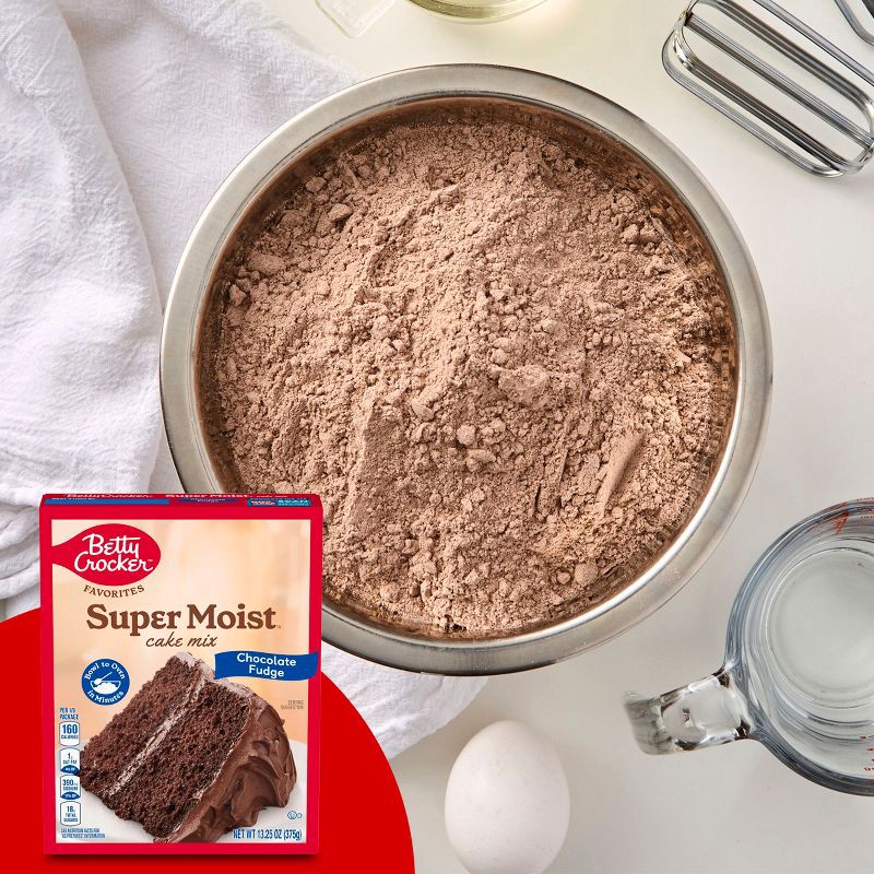 slide 3 of 8, Betty Crocker Chocolate Fudge Super Moist Cake Mix - 13.25oz, 13.25 oz