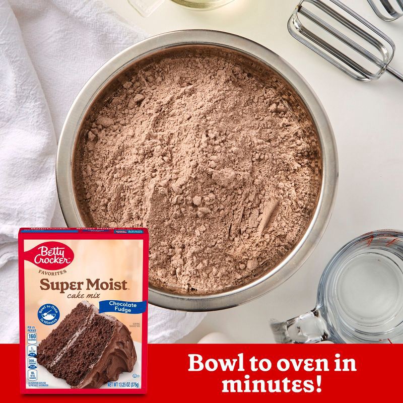 slide 3 of 8, Betty Crocker Chocolate Fudge Super Moist Cake Mix - 13.25oz, 13.25 oz
