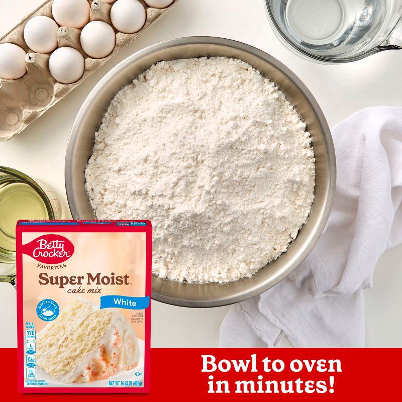 slide 3 of 9, Betty Crocker White Super Moist Cake Mix - 14.25oz, 14.25 oz