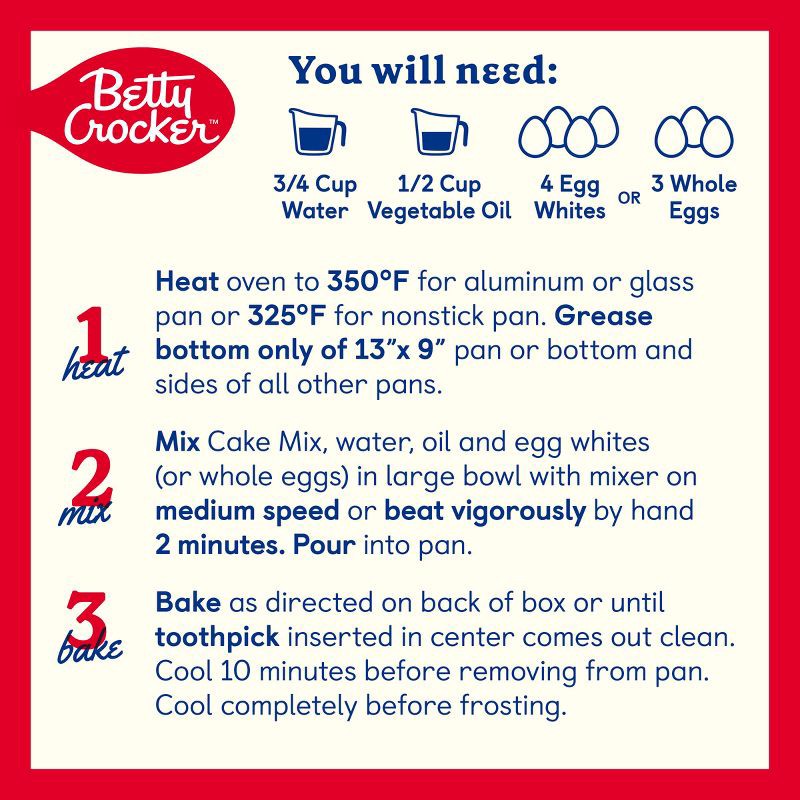 slide 5 of 9, Betty Crocker White Super Moist Cake Mix - 14.25oz, 14.25 oz