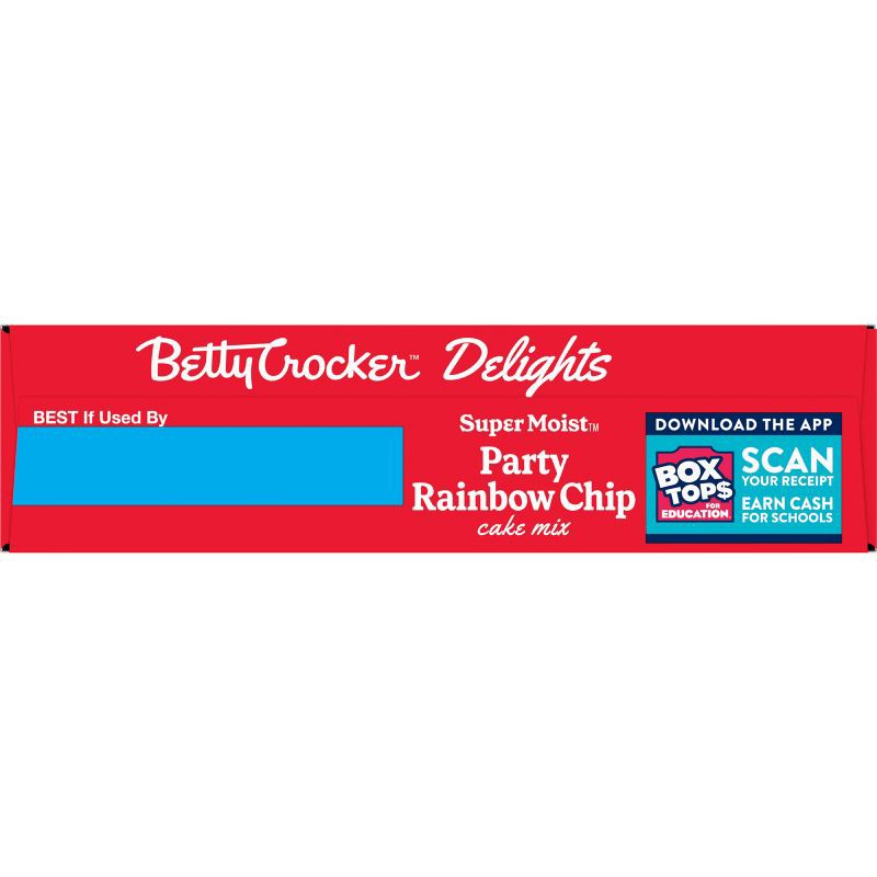 slide 10 of 10, Betty Crocker Delights Rainbow Chip Super Moist Cake Mix - 13.25oz, 13.25 oz