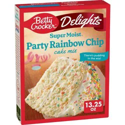 Betty Crocker Delights Rainbow Chip Super Moist Cake Mix - 13.25oz