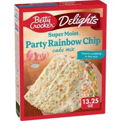 Betty Crocker Delights Rainbow Chip Super Moist Cake Mix - 13.25oz