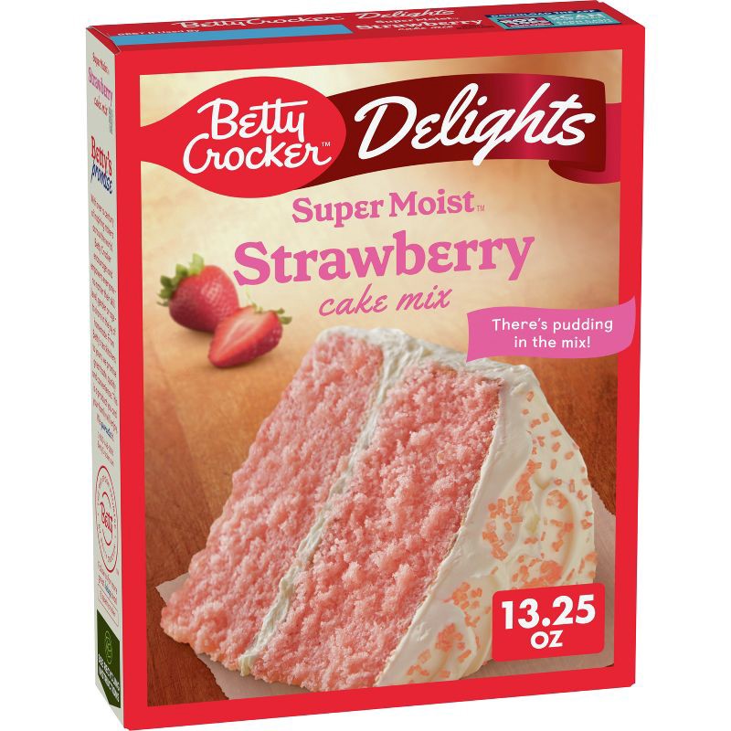 slide 1 of 10, Betty Crocker Delights Strawberry Super Moist Cake Mix - 13.25oz, 13.25 oz