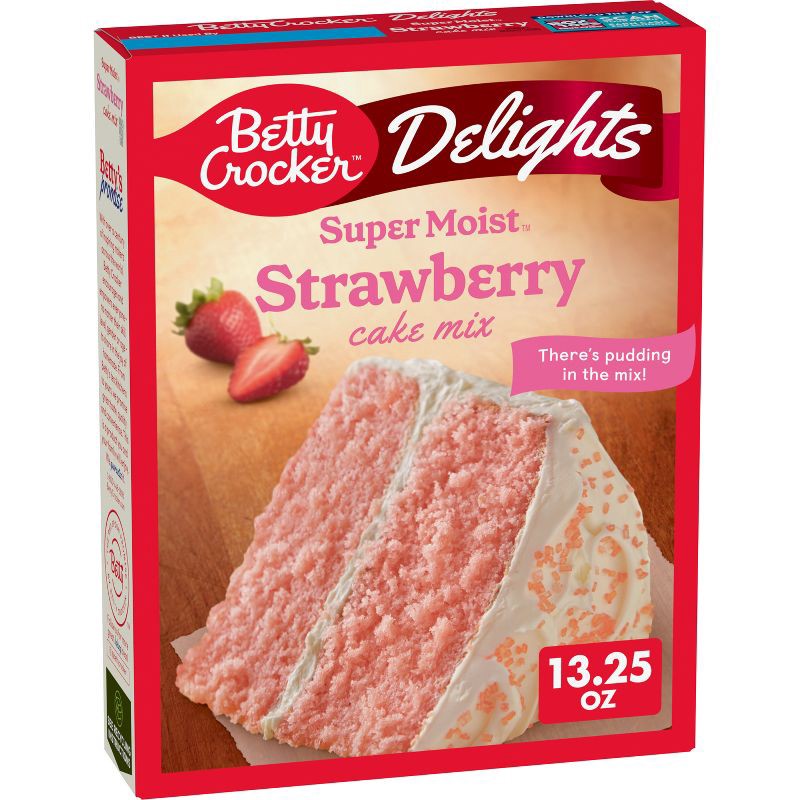 slide 8 of 10, Betty Crocker Delights Strawberry Super Moist Cake Mix - 13.25oz, 13.25 oz