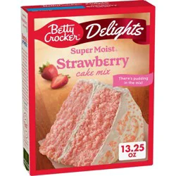 Betty Crocker Delights Strawberry Super Moist Cake Mix - 13.25oz
