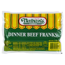 Nathan's Famous Jumbo Restaurant Style Beef Franks, 12 oz