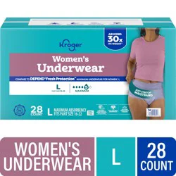 Kroger Adult Incontinence Underwear for Women, Maximum Absorbency, Large