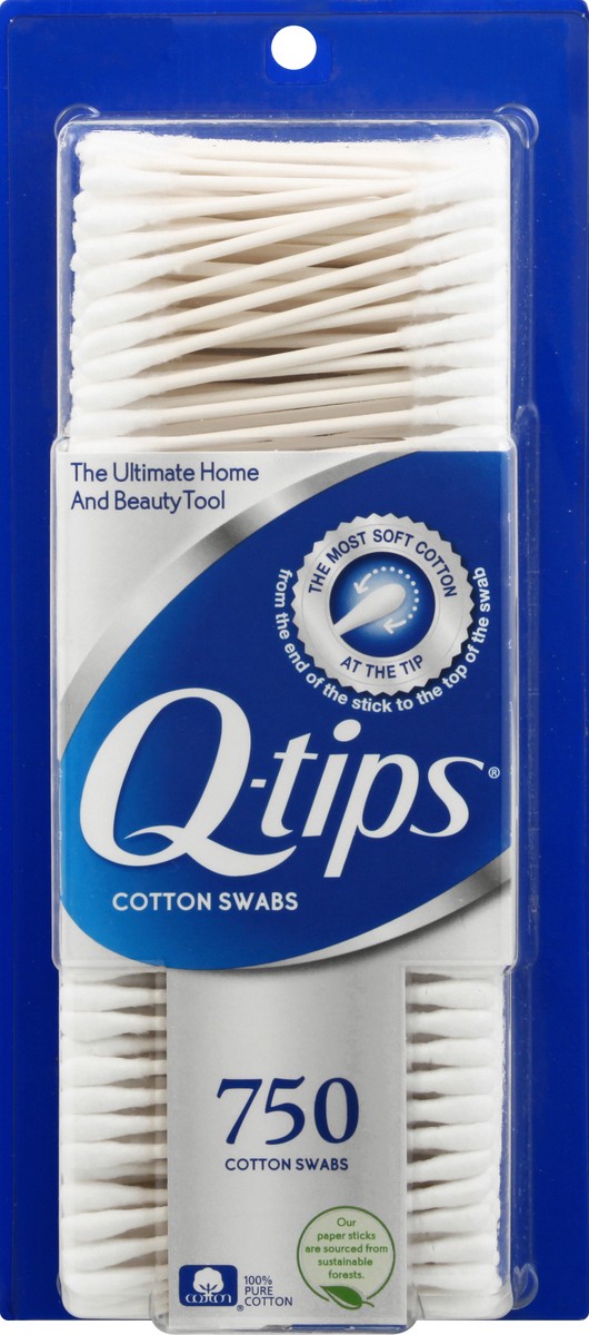 slide 6 of 9, Q-Tips Cotton Swabs - 750ct, 750 ct