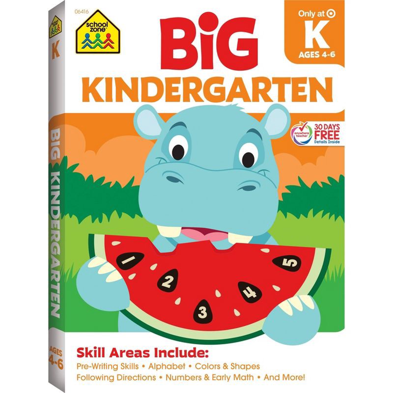 slide 1 of 6, Big Kindergarten Workbook - Target Exclusive Edition - by School Zone (Paperback), 1 ct
