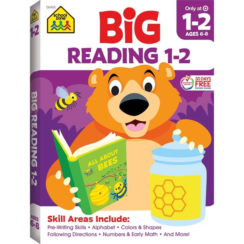 slide 1 of 6, Big Reading 1-2 Workbook - Target Exclusive Edition - by School Zone (Paperback), 1 ct