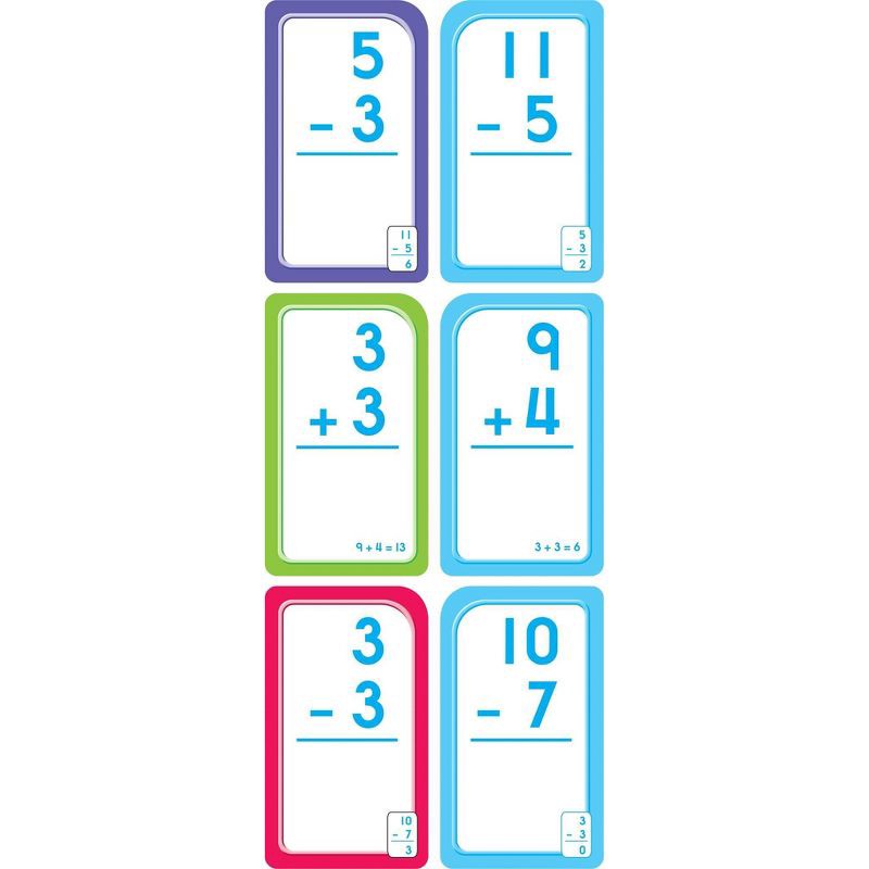 slide 5 of 5, Get Ready Flash Cards Addition & Subtraction 2pk Grades 1-2 - Target Exclusive Edition - by School Zone (Paperback), 2 ct