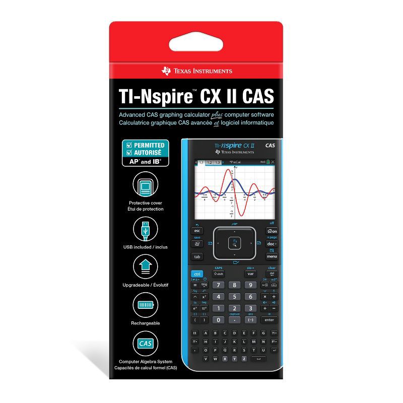 slide 4 of 7, Texas Instruments Nspire CX II CAS Graphing Calculator - Black: 64MB Storage, AP Course Approved, 1 ct