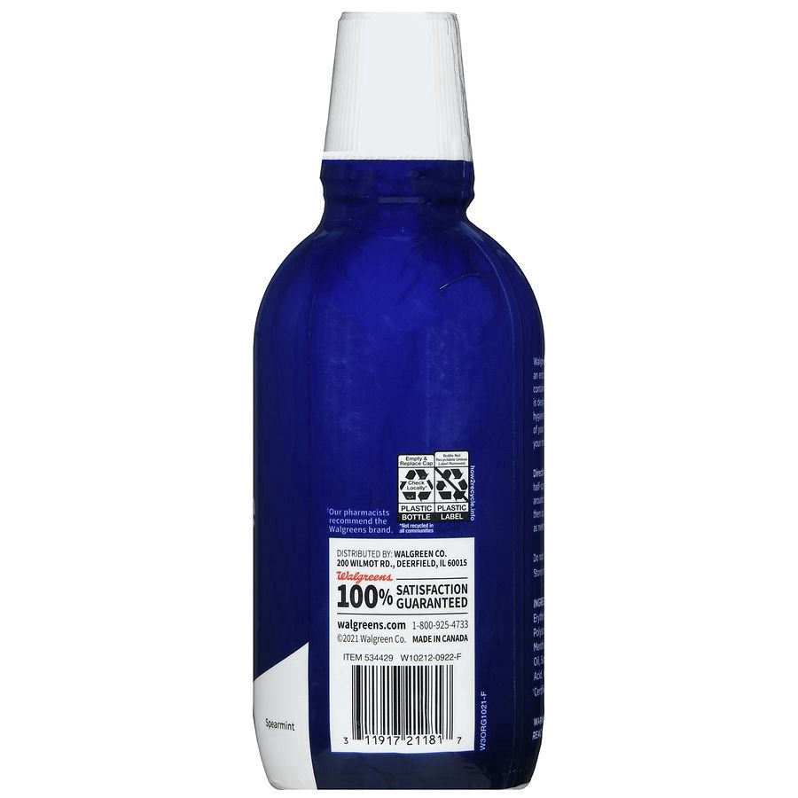 slide 2 of 5, Walgreens Sea Salt Mouth Rinse Spearmint, 16 oz