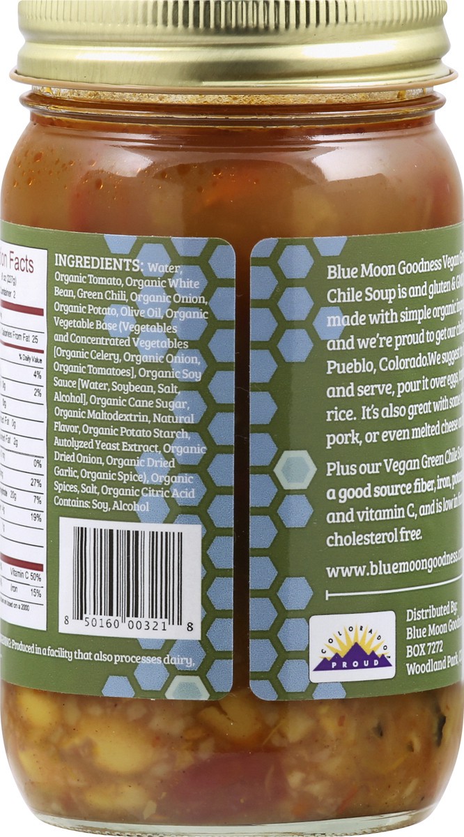 slide 5 of 9, Blue Moon Goodness Soup Green Chile Vegan, 