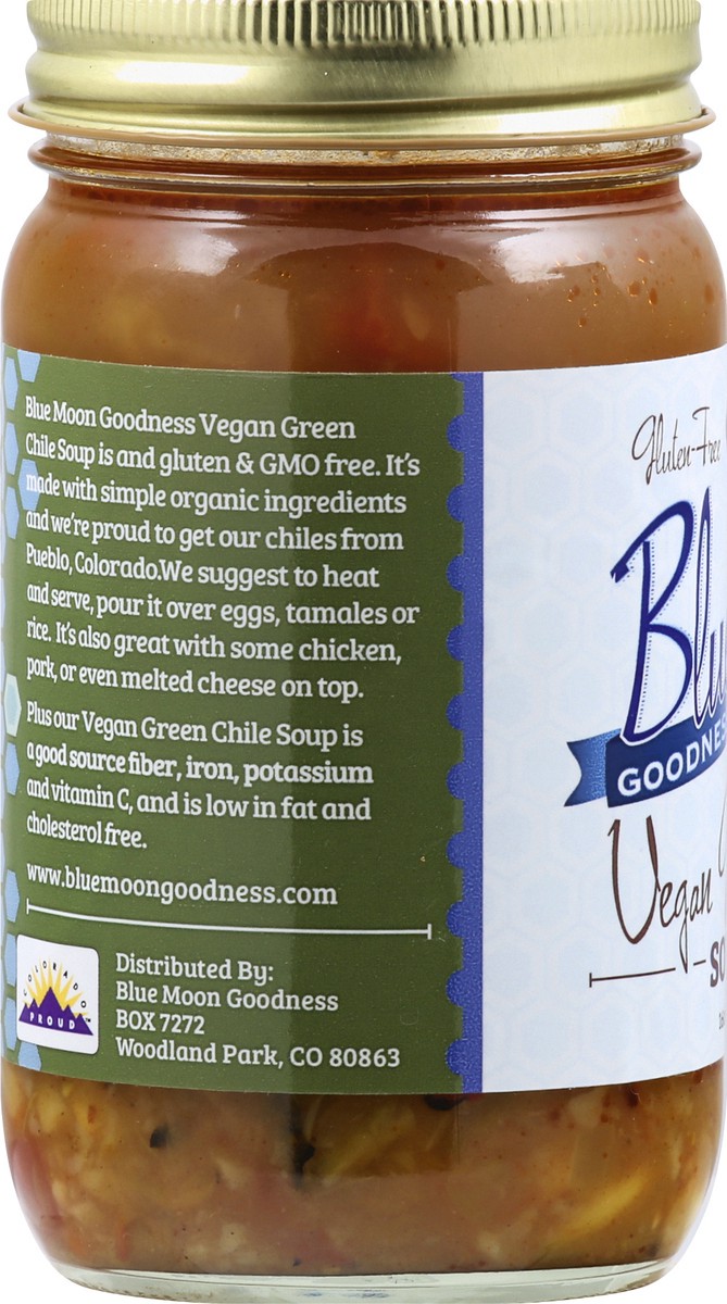 slide 9 of 9, Blue Moon Goodness Soup Green Chile Vegan, 