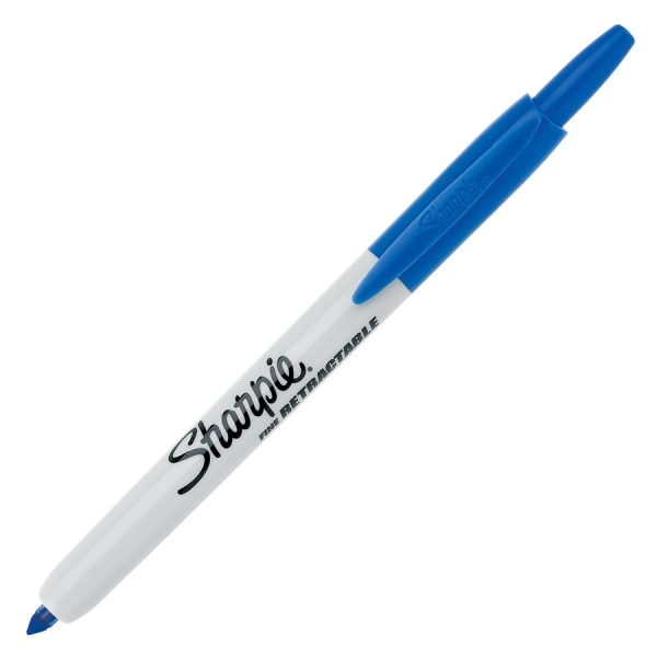 slide 1 of 1, Sharpie Retractable Permanent Marker, Blue, 1 ct