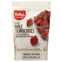 Raley's Organic Frozen Whole Strawberries 10 oz
