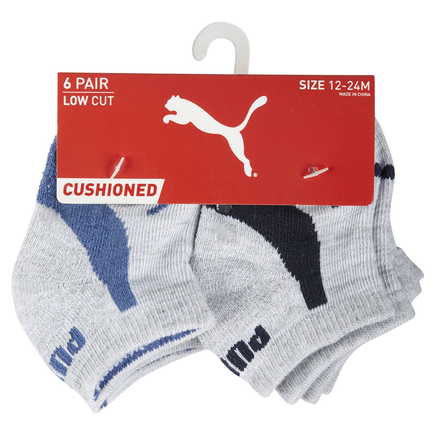 slide 1 of 1, Puma Inf Boy Socks P110486 6Pr Md Blue 12-24M, 1 ct
