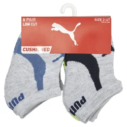 Puma Tldr Boy Socks P110487 6pr Md Blue 2-4t