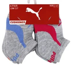 Puma Tdlr Girl Ns Sock P112210mjg 6pr Gr/ml 2-Rt