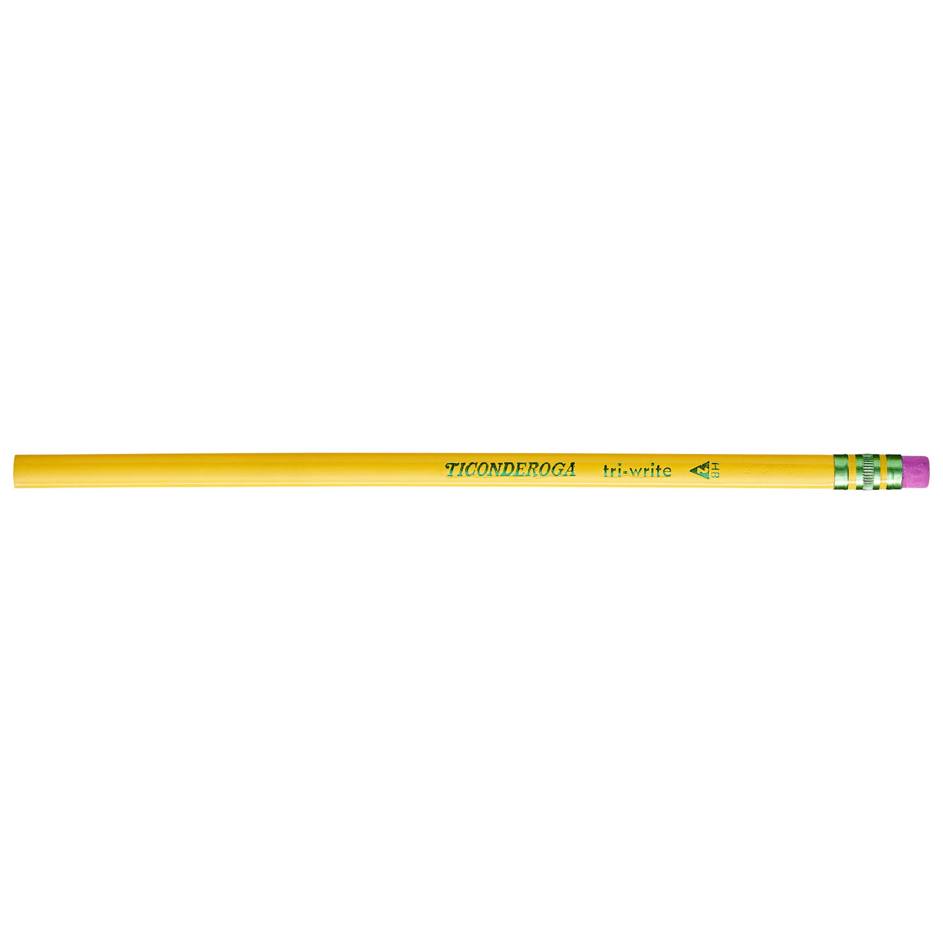 slide 3 of 5, Ticonderoga Tri-Write™ Wooden Pencils, #2HB Soft, Yellow, 8 Ct, 8 ct