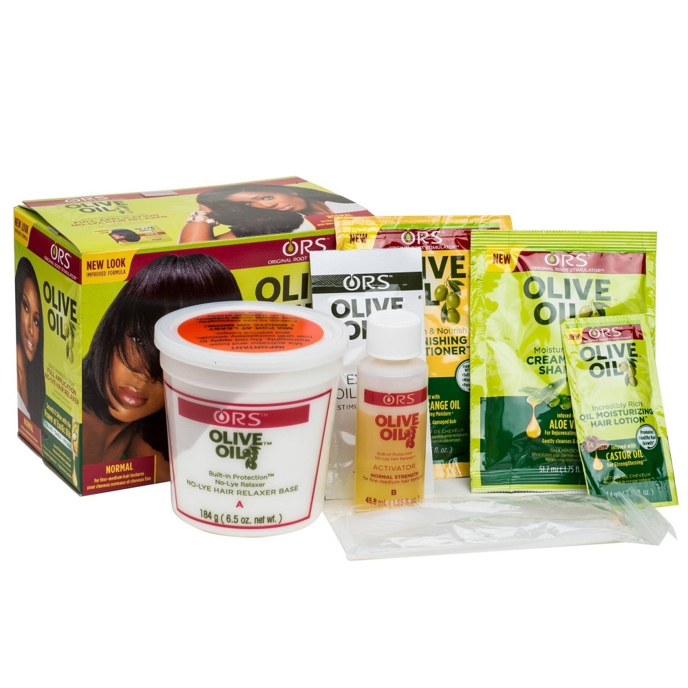 slide 4 of 4, Organic Root No Lye Relaxer Built In Protection Normal Olive Oil, 1 ct