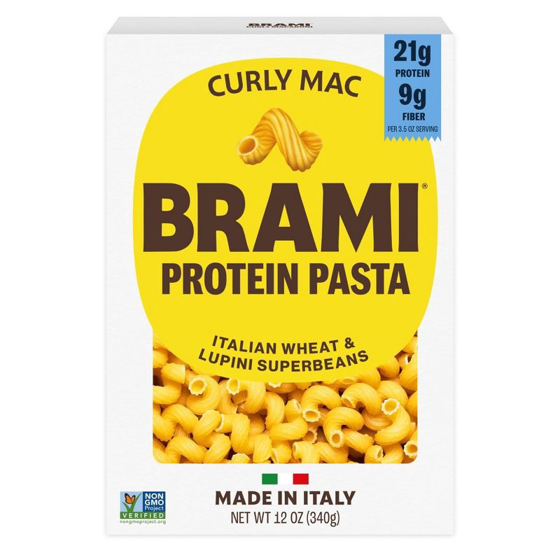 slide 1 of 6, Brami Italian Protein Pasta Curly Macaroni - 12oz, 12 oz