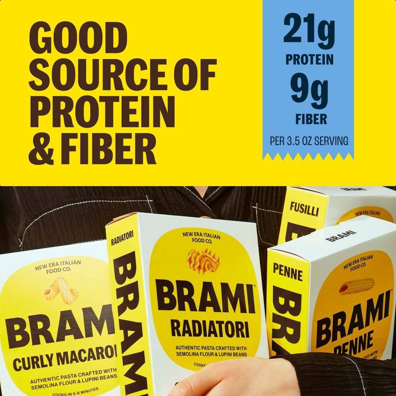 slide 3 of 6, Brami Italian Protein Pasta Curly Macaroni - 12oz, 12 oz