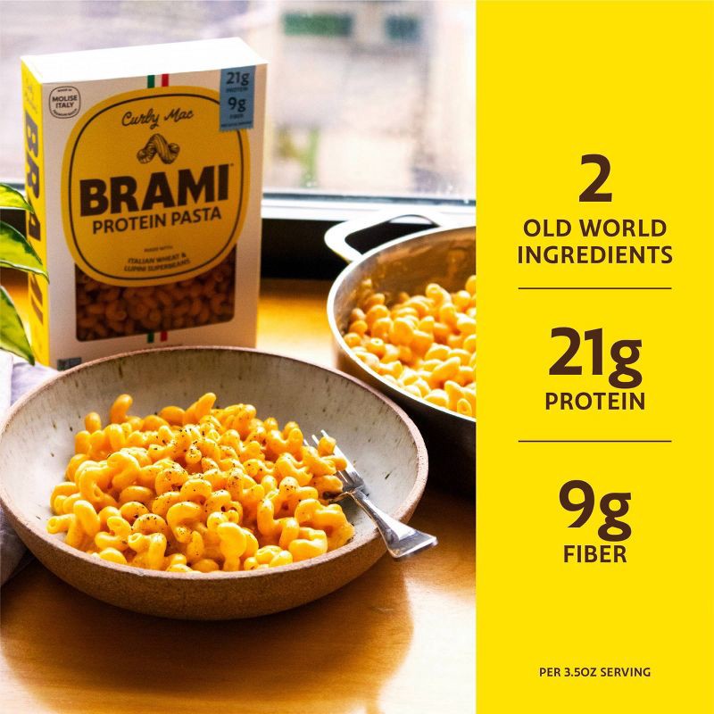 slide 4 of 10, Brami Italian Protein Pasta Curly Macaroni - 12oz, 12 oz