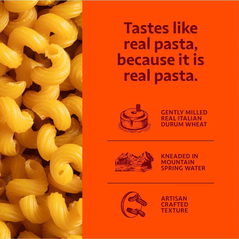 slide 6 of 10, Brami Italian Protein Pasta Curly Macaroni - 12oz, 12 oz