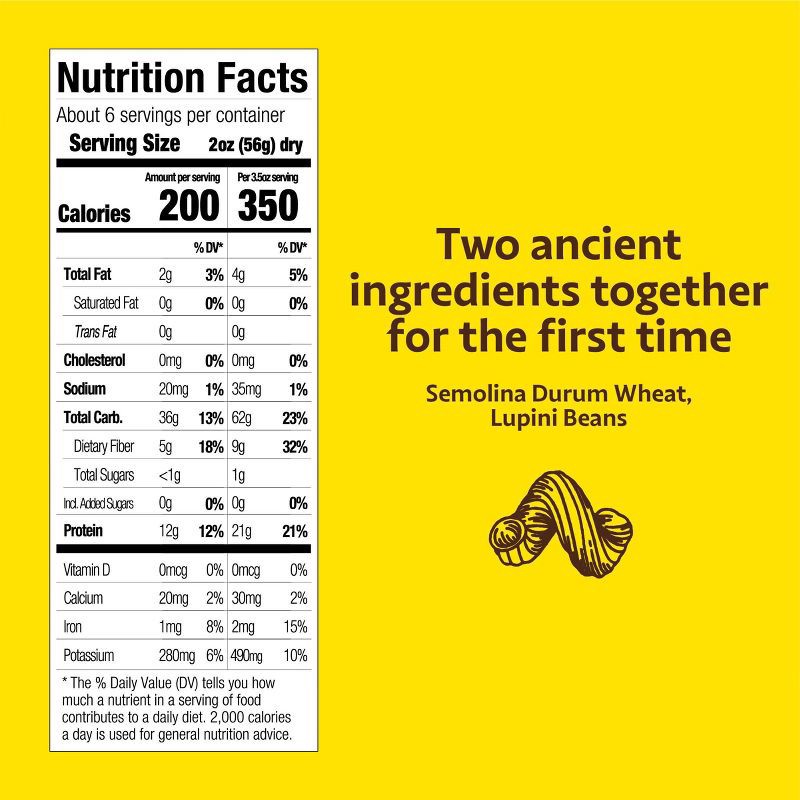 slide 8 of 10, Brami Italian Protein Pasta Curly Macaroni - 12oz, 12 oz