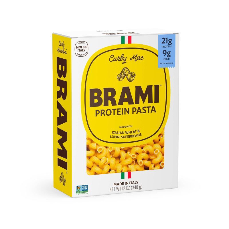 slide 1 of 10, Brami Italian Protein Pasta Curly Macaroni - 12oz, 12 oz