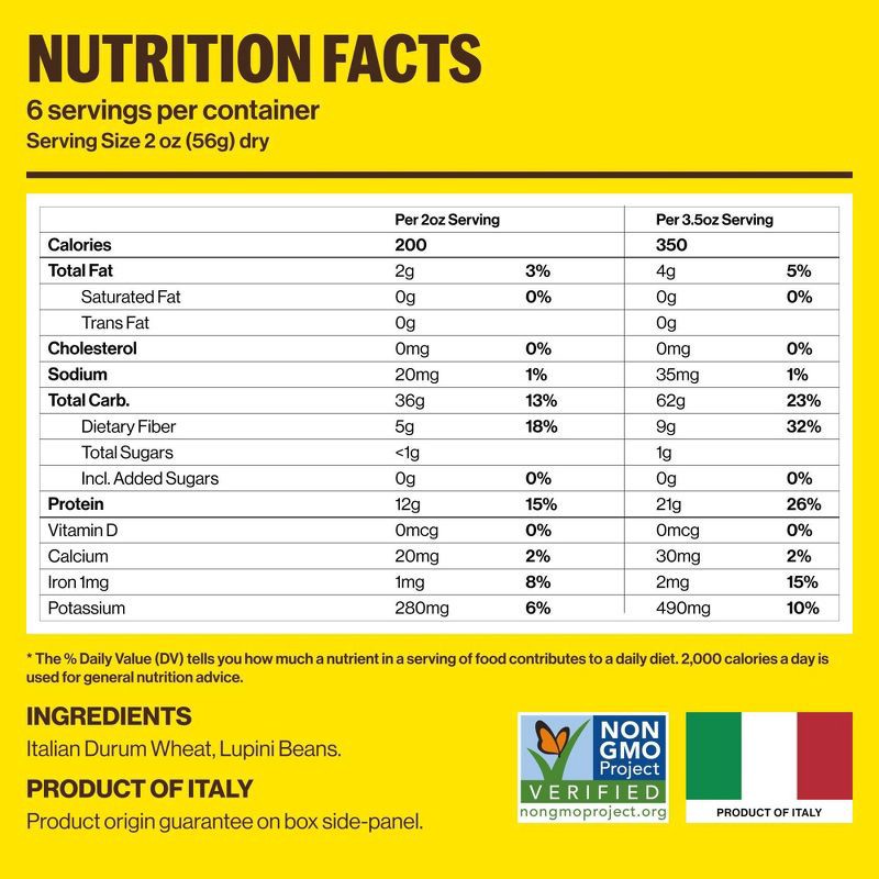 slide 6 of 6, Brami Italian Protein Pasta Penne - 12oz, 12 oz