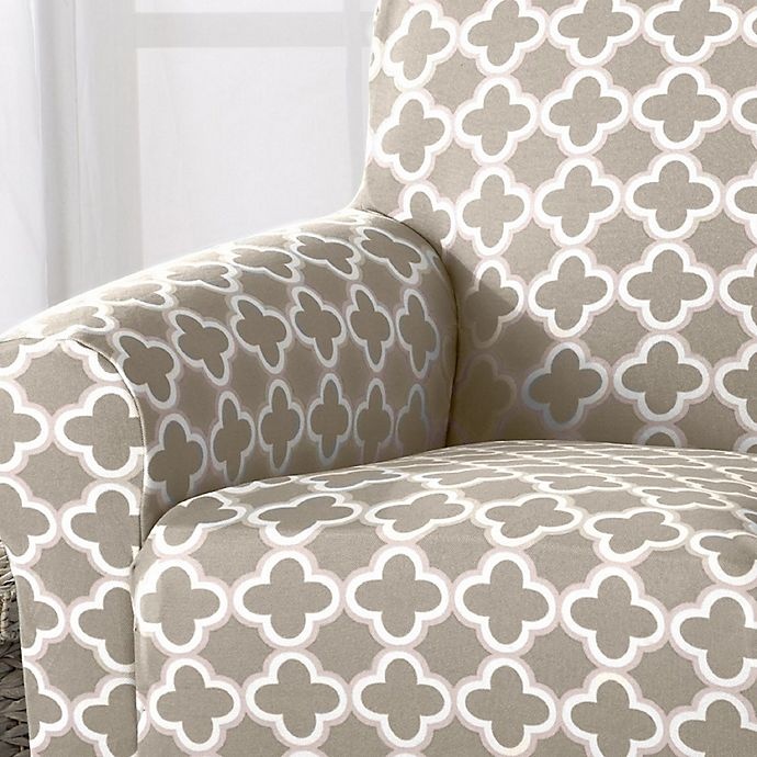 slide 3 of 3, Great Bay Home Brenna Strapless Chair Slipcover - Beige, 1 ct