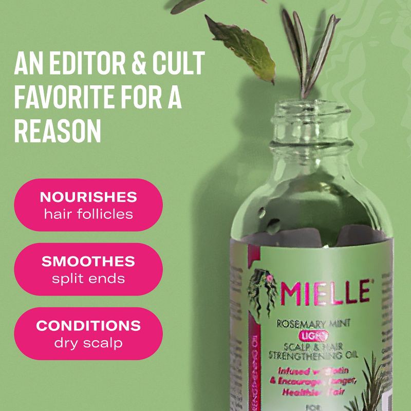 slide 4 of 11, Mielle Organics Rosemary Mint Light Scalp & Hair Strengthening Oil - 2 fl oz, 2 fl oz