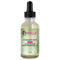Mielle Organics Rosemary Mint Light Scalp & Hair Strengthening Oil - 2 fl oz: Paraben-Free, Sulfate-Free, Daily Use, Textured & All Hair Types