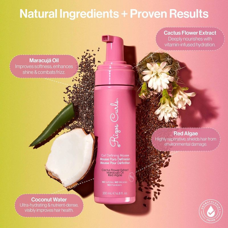slide 5 of 7, Rizos Curls Curl Defining Hair Mousse - 6.8 fl oz, 6.8 fl oz