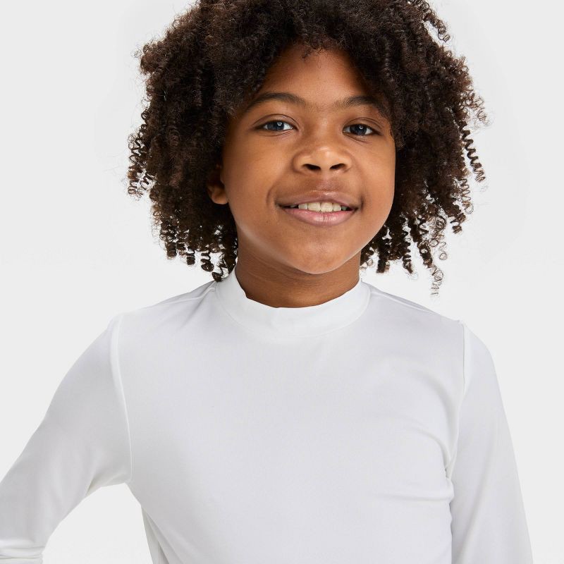 slide 2 of 3, Boys' Long Sleeve Solid Rash Guard Top - Cat & Jack™ White M, 1 ct