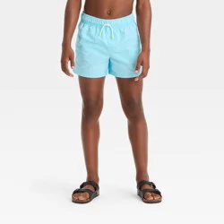 Boys' Solid Swim Shorts - art class™ Light Blue L