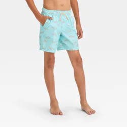 Boys' Sharks Printed Swim Trunks - Cat & Jack™ Blue XL