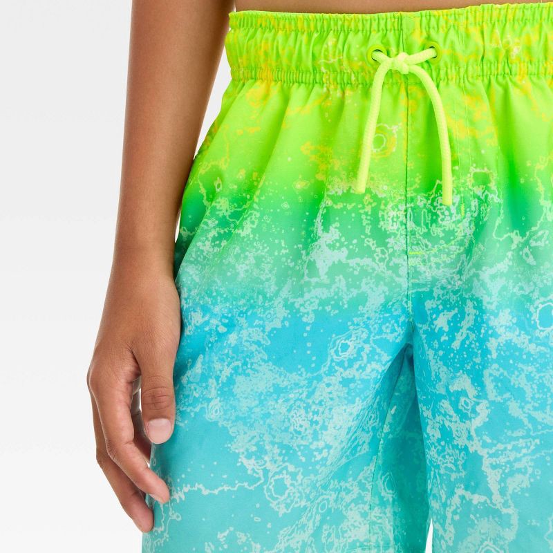 slide 3 of 3, Boys' Wave Ombre Swim Shorts - Cat & Jack™ M, 1 ct