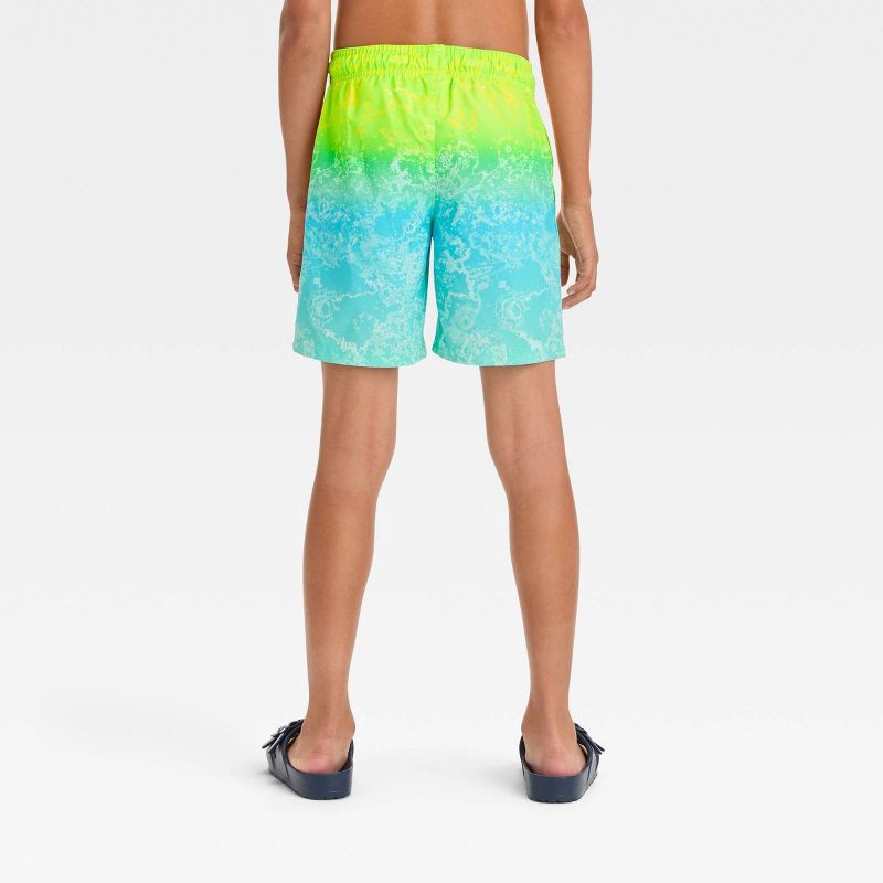 slide 2 of 3, Boys' Wave Ombre Swim Shorts - Cat & Jack™ M, 1 ct