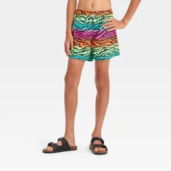 Boys' Ombre Zebra Striped Swim Shorts - art class™ Blue XL