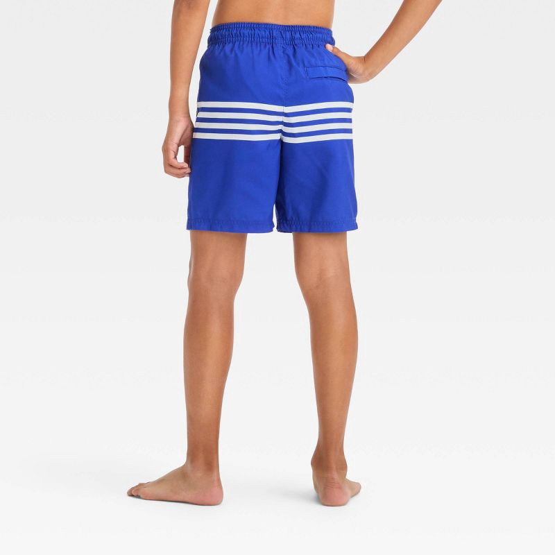 slide 3 of 3, Boys' Striped Swim Shorts - Cat & Jack™ Blue L, 1 ct