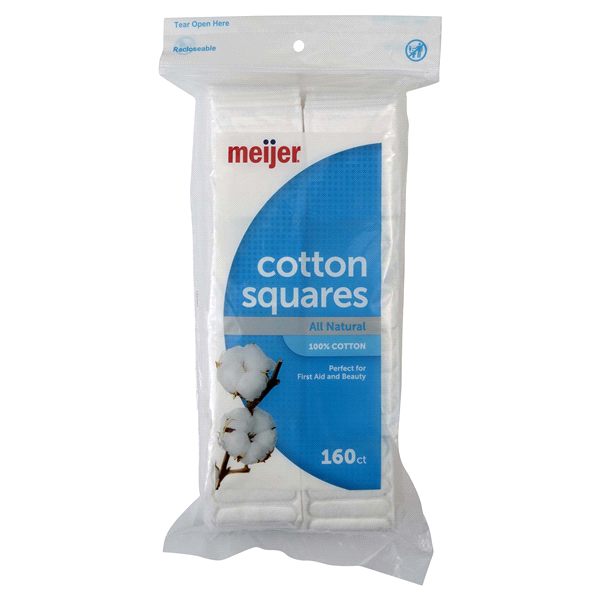 slide 1 of 1, Meijer Cotton Squares, 160 ct