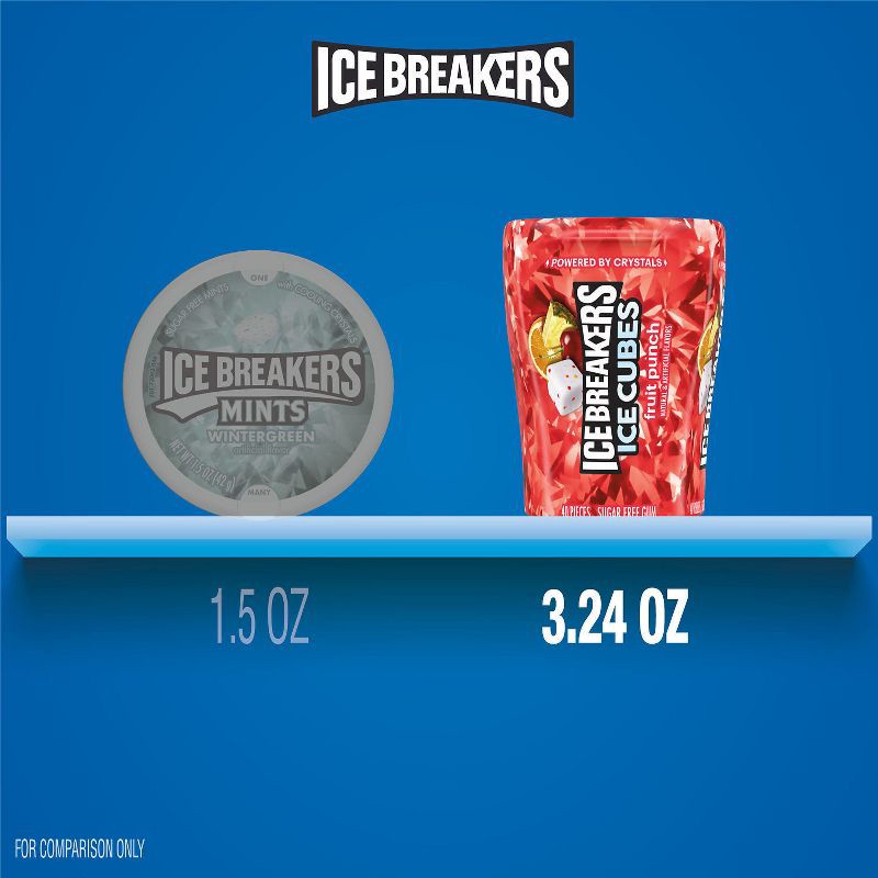 slide 7 of 7, Ice Breakers Ice Cubes Fruit Punch Sugar Free Chewing Gum - 3.24oz/40ct, 3.24 oz, 40 ct