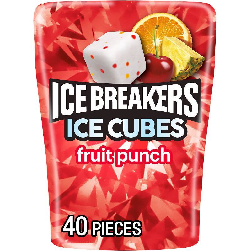 slide 1 of 7, Ice Breakers Ice Cubes Fruit Punch Sugar Free Chewing Gum - 3.24oz/40ct, 3.24 oz, 40 ct